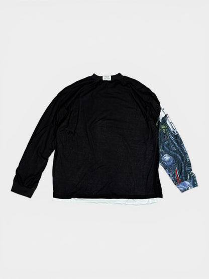 ROBO ARM LAYERED L/S TEE BLACK 26SS-LS-003