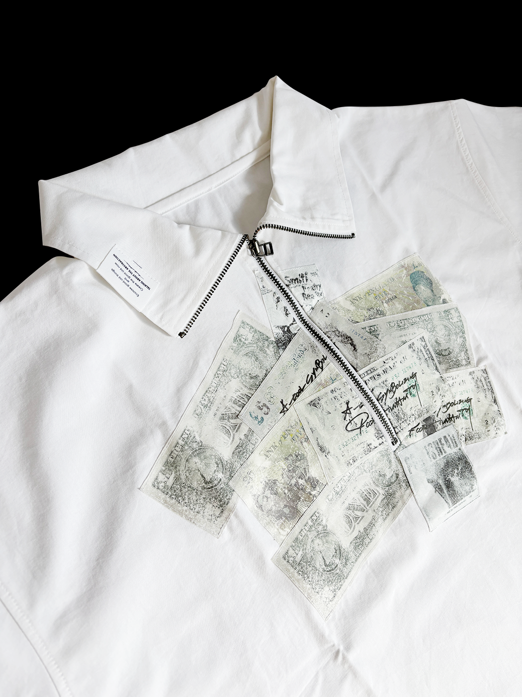 【NEW】PAPER PASTING ZIP SHIRT