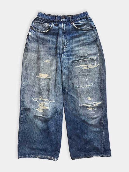 PRINT WIDE PANTS 25-26 A/W BLUE 2526AW-PT-002