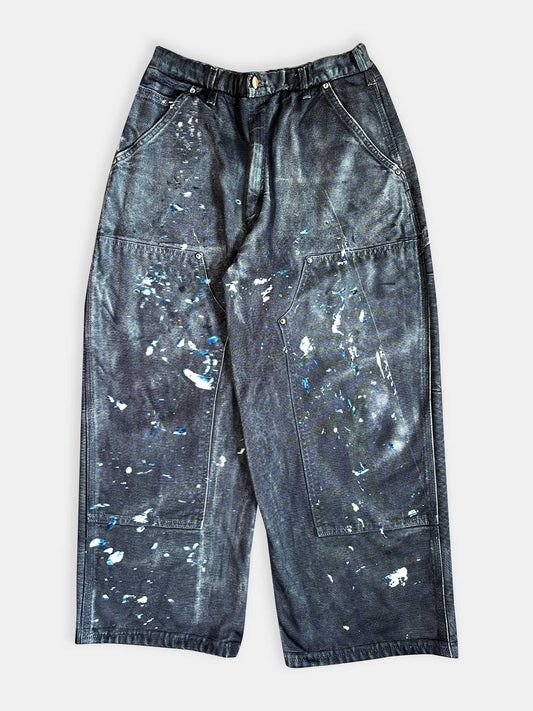 PRINT DUCK WIDE PANTS BLACK 26SS-PT-002CH